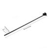 Fdit Portable Camping Light Holder, Black Aluminum Alloy Folding Light Bracket Stand Outdoor Camping Table Lamp Pole with Hook view 3