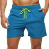 Tyhengta Mens Stretch Swim Trunks Quick Dry Beach Shorts with Zipper Pockets and Mesh Lining Peacock-Blue 32 view 1