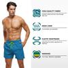 Tyhengta Mens Stretch Swim Trunks Quick Dry Beach Shorts with Zipper Pockets and Mesh Lining Peacock-Blue 32 view 4