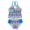 Aislor Kids Girls Tropical Style Tankini Set Spaghetti Straps Crop Top with Shorts Swimwear Bathing Suit Blue 6 view 1