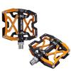 MZYRH Mountain Bike Pedals, Ultra Strong Colorful CNC Machined 9/16" Cycling Sealed 3 Bearing Pedals (Black Black Glod 3 Bearings) view 2