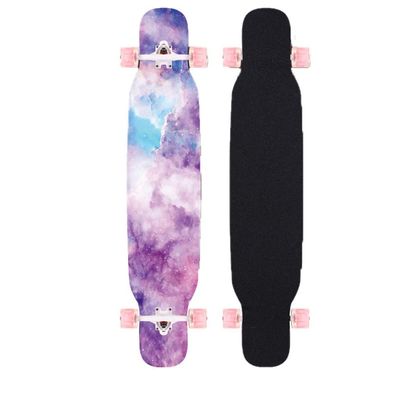 47 Inch 10 Ply Maple Complete Longboards Skateboard Dancing,Cruising,Curving,Freeride Slide,Freestyle and Downhill Freestyle Cruiser for Teens Or Adults Beginners (Color : D)