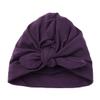 Hansber Newborn Baby 3PCS Soft Knot Rabbit Hospital Hat Cap Infant Babies Nursery Beanie for Birthday Party Gray Orange Purple One_Size view 4