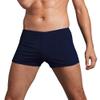 Leshang Mens Swimming Boxers Trunks Drawstring Swim Shorts Males Swimsuit Polyester PBT Fabric Quick Drying-Navy-Size 36 view 2