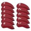 Craftsman Golf 11pcs/Set Neoprene Iron Headcover Set with Large No. for All Brands Callaway,Ping,Taylormade,Cobra Etc. (Red) view 1
