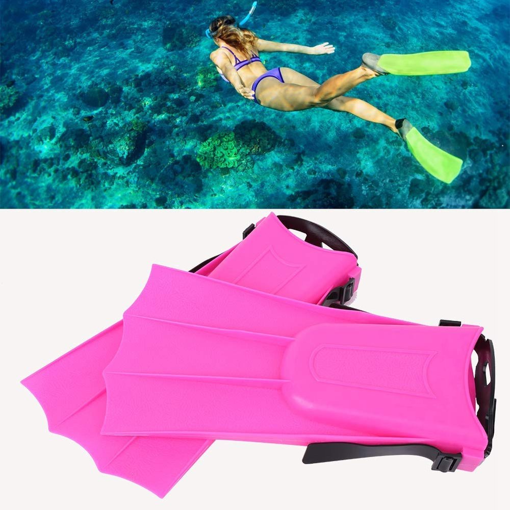 Flippers For Kids, Kids Swim Fins, Lightweight Polyethylene Swimming Training Fins Snorkeling Short Flippers for Swimming Adult Children Water Sports Diving Equipment(Swimming Fins)