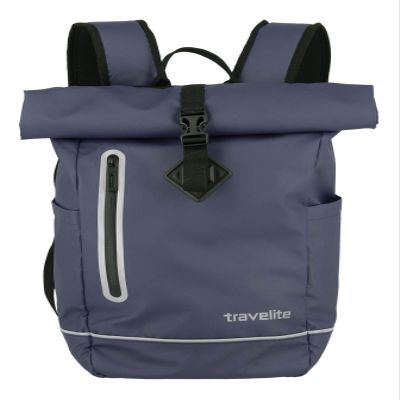 Travelite Unisex Basics Roll-up Rucksack Plane Roll-up backpack, Marine, 19 Liter, Travel Backpacks