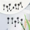 3mm Black Ball Stud Earrings for Women, Small Black Stud Earrings Tiny Metal Stud Earring Set for Women Men 20G Mini Studs Hypoallergenic, Pack of 6 Pairs view 3