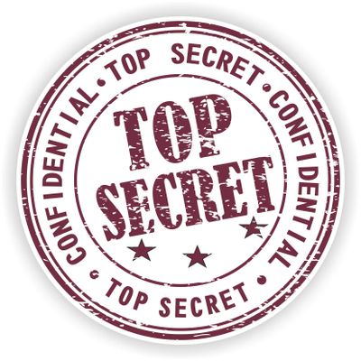 1x Top Secret Trendy Funny Cool Vinyl Waterproof Sticker - 5cm / 2inches
