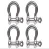 Rigging 4 Pack - 7/16" Stainless Steel Screw Pin Anchor Shackle Type 316 3,000 lbs Marine view 1