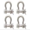 Rigging 4 Pack - 7/8" Stainless Steel Safety Bolt Anchor Shackle Type 316 10,000 lbs Marine view 1