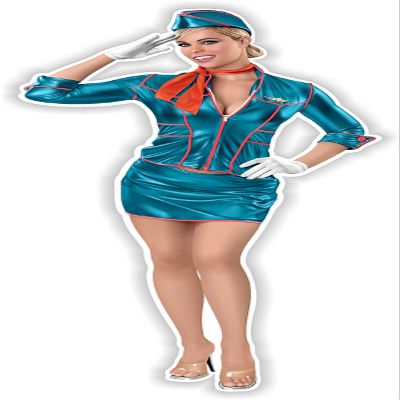 1x Pin Up 03 Attractive Girl Vinyl Waterproof Sticker - 5cm / 2inches