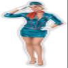 1x Pin Up 03 Attractive Girl Vinyl Waterproof Sticker - 5cm / 2inches view 1