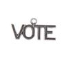 HHH Designs Vote Charm set, With Ring, sold 6 each, Antique Silver Finish, view 1