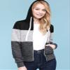 Made By Johnny MBJ WSK2302 Women's Casual Color Block Zip Up Hoodie Jacket S Black_Grey view 3