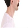 HPO Men's Human Hair Mustache Cosplay Facial Hair (Dark Brown) view 4