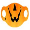 Adult Reusable Face Cover with 1/8th Inch Foam - Pumpkin Face Mask Design view 1