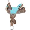 HILASON Western Horse Treeless Trail Barrel American Leather Saddle | for Horses view 1