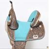 HILASON Western Horse Treeless Trail Barrel American Leather Saddle | for Horses view 2