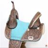 HILASON Western Horse Treeless Trail Barrel American Leather Saddle | for Horses view 4