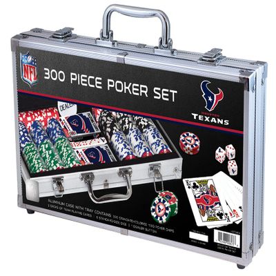 MasterPieces Casino - NFL Houston Texans - 300 Piece Poker Chip Set with Carrying Case