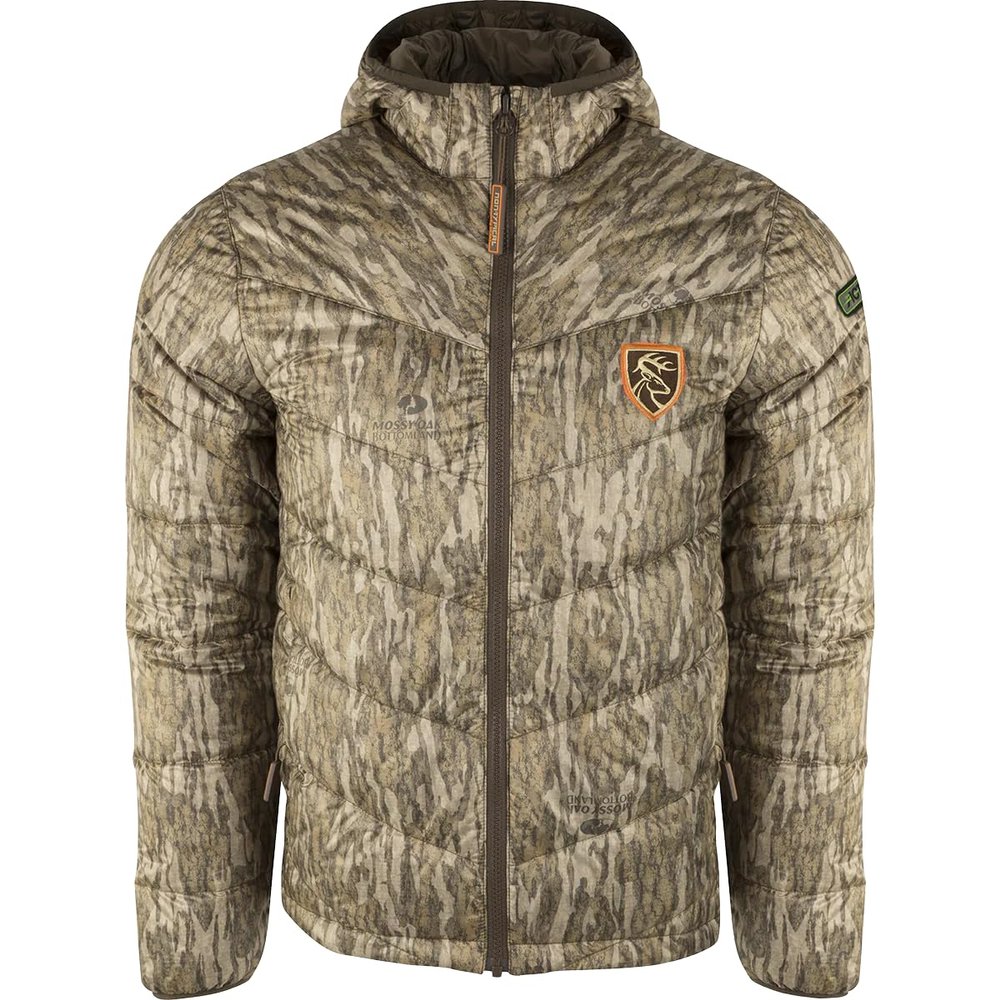 Drake Waterfowl Pursuit Synthetic Down Full Zip with Agion Active XL Mossy Oak Bottomland Large