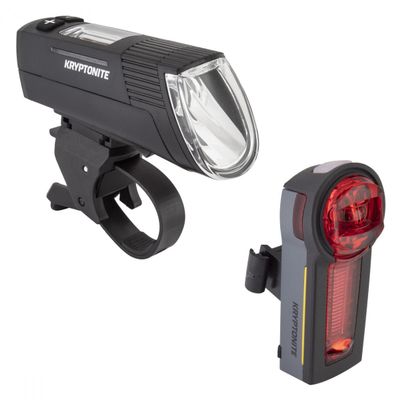 Kryptonite Incite X8 Headlight, XBR Taillight Set - Black