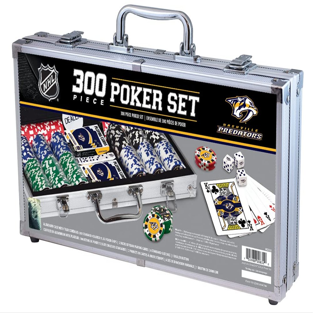 MasterPieces Game Day - NHL Nashville Predators - 300 Piece Poker Chip Set, Casino Style
