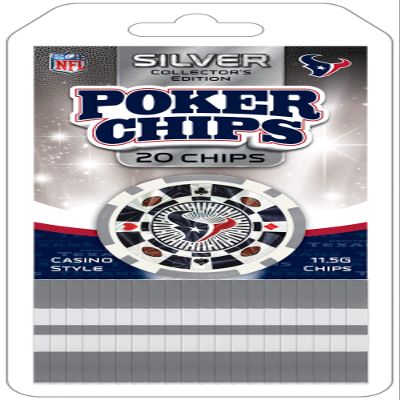 Masterpieces Casino - NFL Houston Texans - 20 Piece Team Poker Chips Silver Edition
