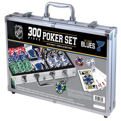 Masterpieces Game Day - NHL St. Louis Blues - 300 Piece Poker Chip Set, Casino Style