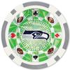 Masterpieces Casino - NFL Seattle Seahawks - 20 Piece Team Poker Chips Silver Edition view 2