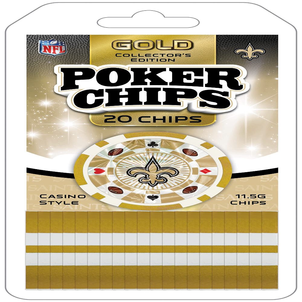MasterPieces Casino - NFL New Orleans Saints - 20 Piece Team Poker Chips