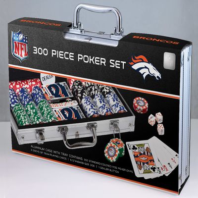 MasterPieces Game Day - NFL Denver Broncos - 300 Piece Poker Chip Set, Casino Style