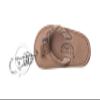 Rainbow Sandals Leather Flirty Braidy Key Chain - Expresso view 1