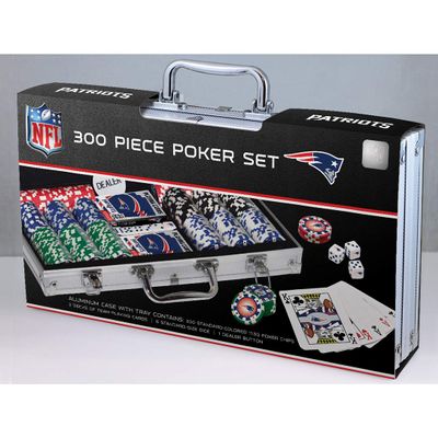 MasterPieces Game Day - NFL New England Patriots - 300 Piece Poker Chip Set, Casino Style