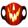 Adult Reusable Face Cover with 1/8th Inch Foam - Jack-O-Lantern Mask Design view 1