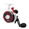 13 Fishing - Freefall Ghost Maverick - Inline Ice Fishing Reel - Red, White & Blue Color - Left Hand Retrieve - BBFFGWUSA-2.5-LH view 1