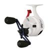 13 Fishing - Freefall Ghost Maverick - Inline Ice Fishing Reel - Red, White & Blue Color - Left Hand Retrieve - BBFFGWUSA-2.5-LH view 3