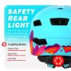 Bilaki Kids Bike Helmet, Adjustable Toddler Youth Helmet with Detachable Visor & LED Light for Boys Girls Ages 2-14, Multi-Sport Helmet for Cycling Scooter Skating, 2 Sizes view 4