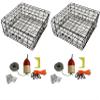 2-Pack of KUFA Vinyl Coated Crab Trap & Accessory kit (100' Lead Core Sinking line,Caliper,Harness,Bait Bag & 11" Float) (S60+CEQ1) x2N view 1