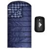 AGEMORE Cotton Flannel Sleeping Bag for Adults, Lightweight XXL Cotton Sleeping Bag for Camping Backpacking or Hiking, Water Resistant & Comfortable for Big and Tall, Fit for Warm & Cool Weather view 1