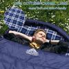 AGEMORE Cotton Flannel Sleeping Bag for Adults, Lightweight XXL Cotton Sleeping Bag for Camping Backpacking or Hiking, Water Resistant & Comfortable for Big and Tall, Fit for Warm & Cool Weather view 2