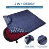 AGEMORE Cotton Flannel Sleeping Bag for Adults, Lightweight XXL Cotton Sleeping Bag for Camping Backpacking or Hiking, Water Resistant & Comfortable for Big and Tall, Fit for Warm & Cool Weather view 3
