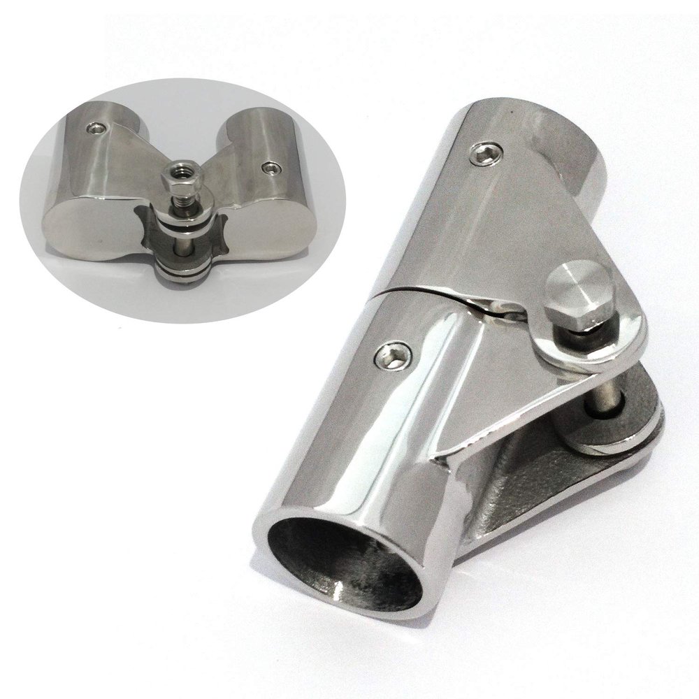 NRC&XRC 316SS Boat Tube Connector,Boat Rail Fittings Folding Swivel Connector for 3/4INCH O.D. Tube/Pipe of Marine Boat Yacht