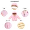 Toddler Baby Hooded Down Jacket Boys Girls Kids Thicken Warm Winter Coat Outerwear 1-7t (Pink, 18-24 Months) view 3