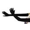 Ensnovo Children Girls' Boys Over Elbow Long Spandex Opera Gloves Black, 5-18Y