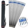 Archery Fiberglass Arrows Practice Point + Arrow Quiver Hunting Gear Shooting Outdoor for Recurve Bow & Compound Bow(12 PCS+Arrow Quiver) view 1