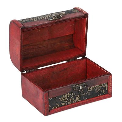 Liyeehao Jewelry Case, Wooden Case, Jewelry Box, Surface Printing Vintage Style Wooden Box, Jewelry Organizer for Home Office Jewelry Storage