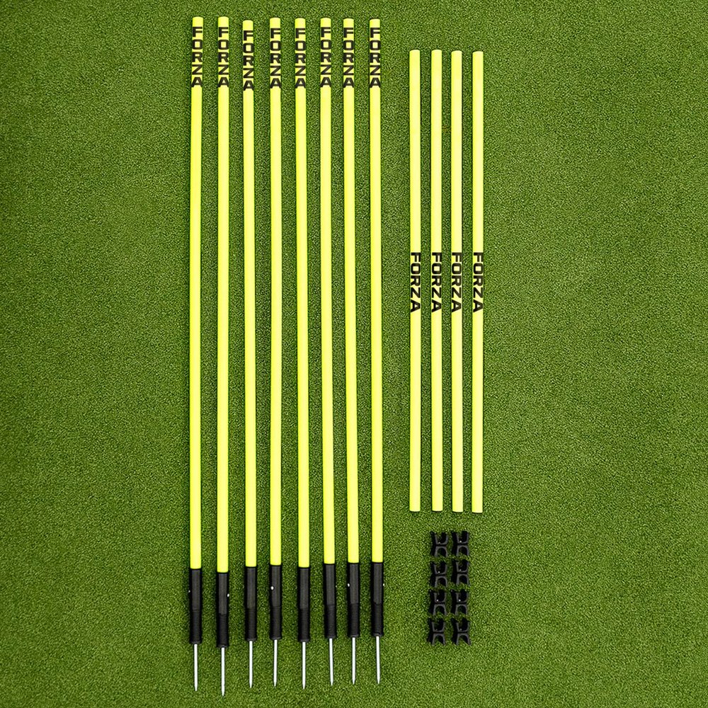 FORZA Pro Adjustable Hurdle Set | Speed & Agility Training with Rubber Bases or Steel Ground Spikes for Extra Stability  Available in 4ft & 5ft Heights (with Ground Spike, 5ft)