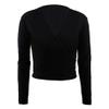 Ballet Wrap Top Girls Dance Sweater for Girls Long Sleeve Cardigan for Kids Toddler Black X-Large view 1